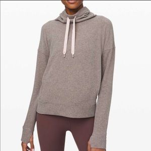 Lululemon Grey Funnel Neck Fleece Sweatshirt